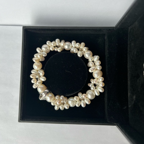 Thomas Sabo Sterling Silver Freshwater Pearl Cluster Bracelet - Picture 3 of 6